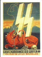 WW2 1939-45; Postcards (modern X4); Propaganda Waffen-SS, LVF, Etc.; La France, La Belgique - 1939-45