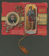 0615 "LA DIFFIDA DI BARLETTA - EDIZIONE DELLA PROFUMERIA SIRIO- MILANO - 1912" CALENDARIETTO PROFUMATO ALLO ZEPHIR IDEAL - Tamaño Pequeño : 1901-20