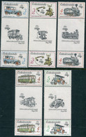 CZECHOSLOVAKIA 1987 PRAGA 88 Technical Monuments Pairs With Label MNH / **.  Michel 2911-15 - Unused Stamps