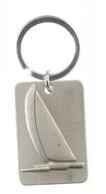 Porte Clefs, Clés , Bateau , Voilier , Voile , TRIMARAN ,  BANQUE POPULAIRE, METAL , 2 Scans ,  Frais Fr 2.95 E - Key-rings