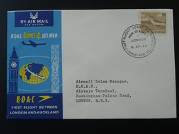 Lettre Premier Vol First Flight Cover Auckland London Comet Jetliner BOAC 1963 Ref 98414 - Cartas & Documentos