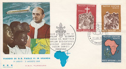 VATICAN 1969 VISITE PAPE PAUL VI EN UGANDA - Maschinenstempel (EMA)