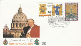 VATICAN 1984 RETOUR PAPE JEAN PAUL II - Frankeermachines (EMA)