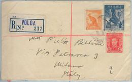 77266  - AUSTRALIA - POSTAL HISTORY -  Registered COVER From POLDA To ITALY 1948 - Cartas & Documentos
