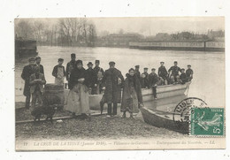 Cp , 92 , VILLENEUVE LA GARENNE , La Crue De La Seine , 1910 ,embarquement Des Sinistrés , Voyagée 1910 - Villeneuve La Garenne