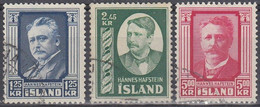 ISLANDIA 1954 Nº 251/53 USADO - Oblitérés