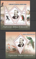 PE294 2014 BIRDS GREAT ORNITHOLOGISTS ALPHONSE MILNE-EDWARDS KB+BL MNH - Altri