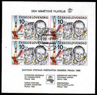 CZECHOSLOVAKIA 1988 PRAGA '88: Thematic Philately Day Block Used .   Michel Block 84 - Gebraucht