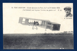 Viry-Châtillon. Port-Aviation. Louis Paulhan En Vol Avec Son  Voisin Octavie N°.3 ( Du 7 Au 21 Oct. 1909) - Aviadores