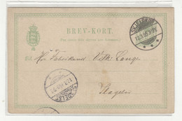 Denmark Postal Stationery Postcard Brev-kort Posted 1895 Skjelskor To Slagelse B211110 - Interi Postali