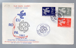5CRT1239 - TURCHIA , La Serie Europa Cept Su FDC Del 18.9.1961 - Cartas & Documentos