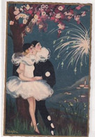 Pierrot Und Colombine Bestaunen Feuerwerk - Sign. Chiostri - Top      (211115) - Altre Illustrazioni