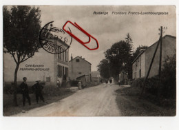 Rodange , Frontière Franco-Luxembourgeoise ; Café-Epicerie Perrard-Buchler , Cachet De Rodange 1910 - Rodingen