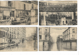 75 - Lot De 4 Cartes Postales Différentes De PARIS - Inondation De 1910 ) - Voir Scans Et Liste Ci-dessous. - Inondations De 1910