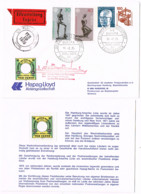 L-ALL-295 - ALLEMAGNE Entier Postal Enveloppe Hapag-Lloyd Oblitération Bateau Croisière En Europe Avec Vignette - Privé Briefomslagen - Gebruikt