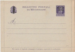 ITALIA RSI 4/1944 BIGLIETTO POSTALE B 36 50c. "Fascetto" NUOVO MNH OTTIMA QUALITA' - Postwaardestukken