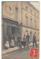 CPA 86 Loudun Carte Photo Rue Porte De Mirebeau - Menuiserie Meubles Et Batiments - Loudun