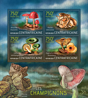 Central African Rep. 2013 MNH - MUSHROOMS.  Yvert&Tellier Code: 2954-2957  |  Michel Code: 4375-4378 - Central African Republic