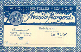 Le Puy En Velay * Fabrique De Dentelles Mécanique AVONDO MARGERIT 15 Cours Victor Hugo & Rue Antoine Martin - Le Puy En Velay