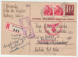 Suisse // Schweiz // Entier Postaux //  Entier Postal Recommandé Et Censuré Pour L'Allemagne Le 14.10.1941 - Postwaardestukken
