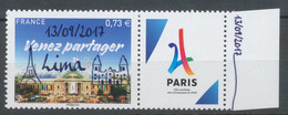 France 2017 N°5144A JO PARIS 2024 Surchargé LIMA Neuf Luxe ** N3405 - Unused Stamps