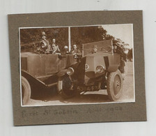 Photographie Auto Voiture Autos Foret De St Gobain 1928 Photo 8x5,5 Cm Collée Sur Carton - Automobili