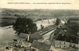 St Gaultier * Vue Panoramique Prise De L'école Supérieure * Moulin Minoterie - Sonstige & Ohne Zuordnung