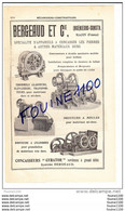 PUB 1917 Illustrée Moteurs BERGEAUD à MACON  ( Concasseurs Broyeurs ) Machines à Vapeur SULZER Frères  PARIS - Advertising