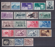 ITALIE - ANNEE 1954 COMPLETE - YVERT N° 670/689 ** MNH - COTE = 242 EUR. - Años Completos