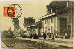 C. P. A. : 33 VILLENAVE D'ORNON : La Gare, Vue Intérieure, Train, Animé, Timbre En 1919 - Other & Unclassified
