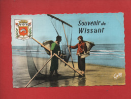 CPSM Petit Format  - Souvenir De Wissant  -( Pêcheur , Pêcheurs  ) - Wissant