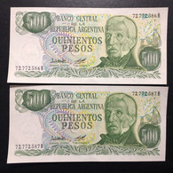 ARGENTINA, 2 X Uncirculated Banknotes, « 500 PESOS » - Other - Asia