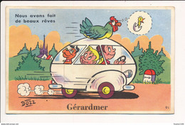 Carte Système De GERARDMER ( Avec Son Dépliant 10 Vues ) Illustrateur BOZZ - Gerardmer