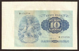 ESTONIA. 10 Krooni 1940. 3 Pieces. UNC. 3 X Pick 68. See Description, Images. - Estonia