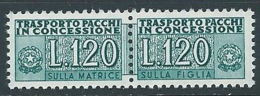 1955-81 ITALIA PACCHI IN CONCESSIONE STELLE 120 LIRE MNH ** - Pacchi In Concessione