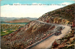 Texas El Paso Scenic Highway Around Mount Franklin Curteich - El Paso