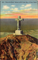 Texas El Paso "Christ The King" Statue On Mt Cristo Rey Curteich - El Paso