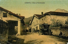 Voreppe * Hôtel Du Petit Grenoble * Le Tramway Tram * Cpa Toilée Colorisée Ancienne - Voreppe