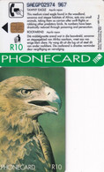 SOUTH AFRICA(chip) - Tawny Eagle, Telkom Telecard R10, Large Thick CN : SAEGP(normal 0), Used - Eagles & Birds Of Prey