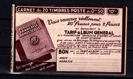 France Couverture De Carnet Vide S351 - Antiguos: 1906-1965