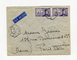 !!! GABON, LETTRE PAR AVION DU KM 102 DE 1940 POUR PARIS - Covers & Documents