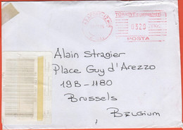 TURCHIA - TURKEY - 2005 - 0320 Ema,Red Cancel - Registered - Viaggiata Da Izmir Per Brussels, Belgium - Lettres & Documents