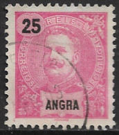 Angra – 1898 King Carlos 25 Réis Used Stamp - Angra