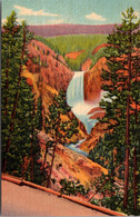 Yellowstone National Park Lower Falls From Artist Point Curteich - USA National Parks