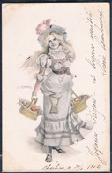 U056 VIENNE Style A/s BRAUN FEMME CHAPEAU CORBEILLES De FRUITS BEAUTIFUL LADY HAT - Braun, W.