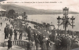 MONTE-CARLO Les Terrasses Un Jour De Courses De Canots-automobiles - Monte-Carlo
