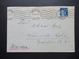 Frankreich 1937 Schiffspost Umschlag Norddeutscher Lloyd Bremen Schiff Columbus Zur Zeit In Cherbourg - Cartas & Documentos