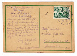 Post Card 1942 Kostoľany Slovaquie Slovensko Slovenská Republika - Storia Postale