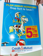 Affiche Poster Lucky Luke 60X80cm Crédit Mutuel Jolly Jumper Pub 2006 Comcis TBE - Lucky Luke