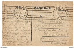 221 - 80 - Feldpostkarte Envoyée De München 1918 - WW1